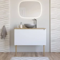 Crosswater Circus Brushed Nickel 400mm Round Countertop Basin