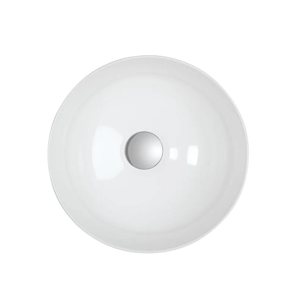 Crosswater Circus White Round Countertop Basin