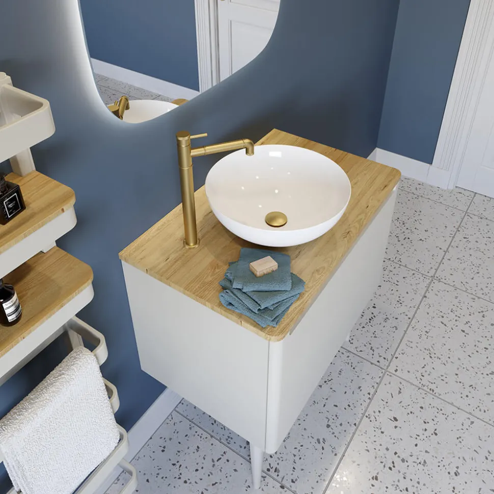 Crosswater Circus White Round Countertop Basin
