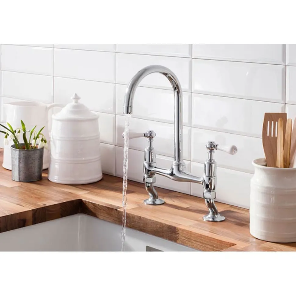 Crosswater Cucina Belgravia Lever Dual Handle Kitchen Mixer