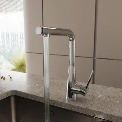 Crosswater Cucina Cook Pull Out Single Lever with Dual Function Kitchen Mixer Tap