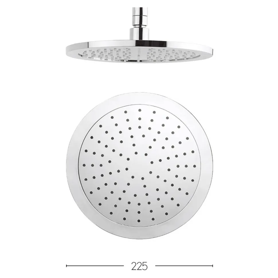 Crosswater Dial 225mm Fixed Shower Head