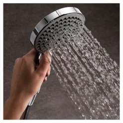 Crosswater Ethos Push Button Slide Rail Kit with Easy Clean Hose & 3 Mode Shower Handset
