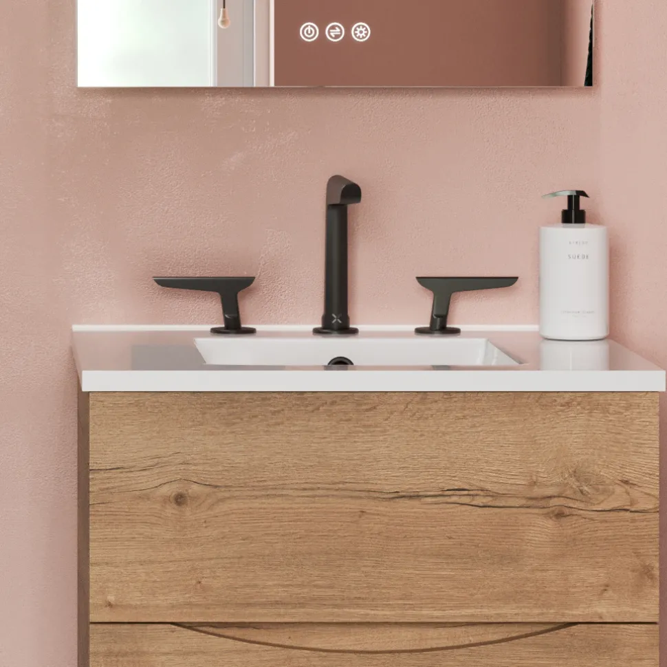 Crosswater Foile Deck Mounted 3 Hole Basin Mixer Tap