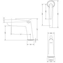 Crosswater Foile Monobloc Basin Mixer Tap