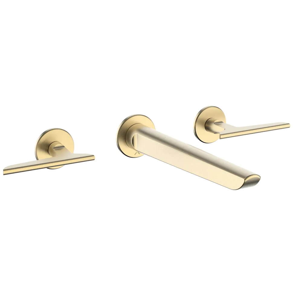 Crosswater Foile Wall Mounted 3 Hole Basin Mixer Tap