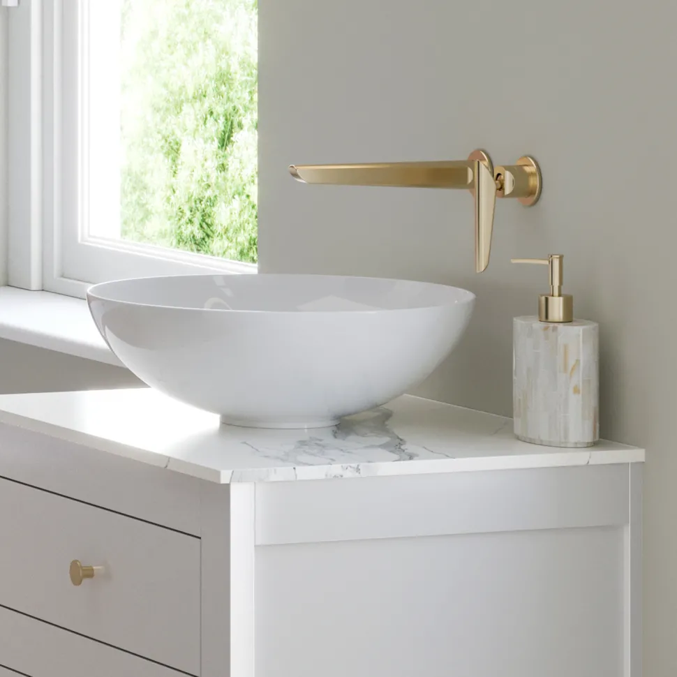 Crosswater Foile Wall Mounted 2 Hole Basin Mixer Tap