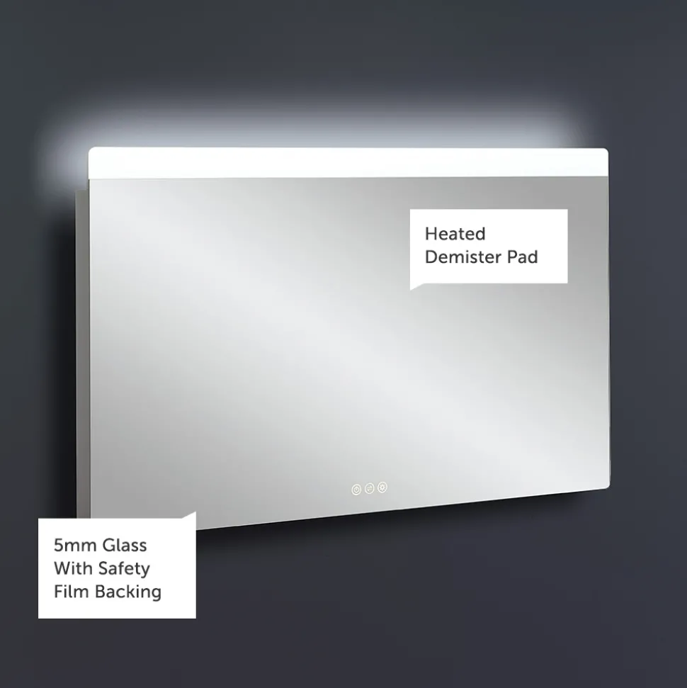 Crosswater Glide II Dimmable Illuminated Mirror with Demister & Colour Change LED's - 500, 800 & 1000mm