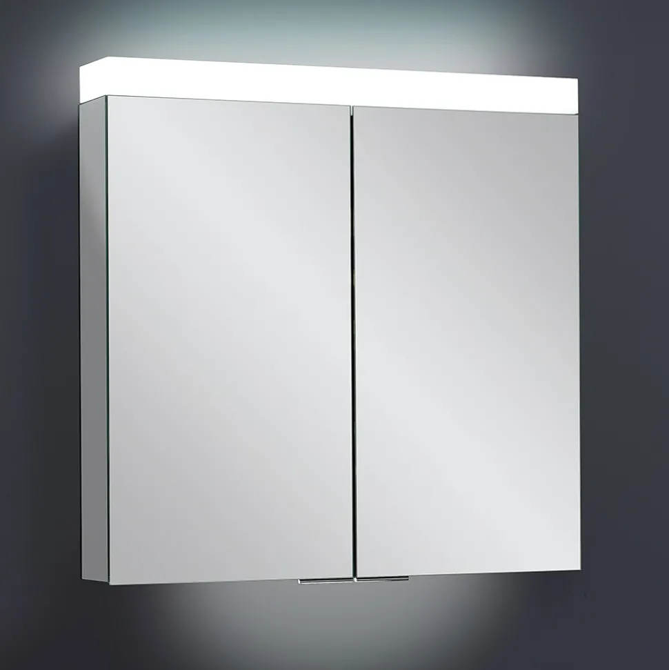 Crosswater Image Illuminated Mirror Cabinet with Shaver Socket & Colour Change LED's - 500, 700 & 900mm