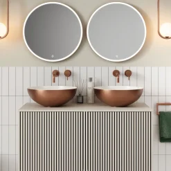 Crosswater Infinity Round Framed Illuminated Mirror with Colour Change LED - 500mm, 600mm & 700mm
