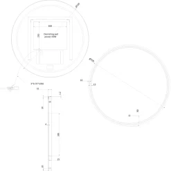 Crosswater Infinity Round Framed Illuminated Mirror with Colour Change LED - 500mm, 600mm & 700mm