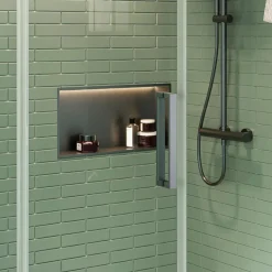 Crosswater Inset LED Illuminated Shower Niche - 610 x 305mm
