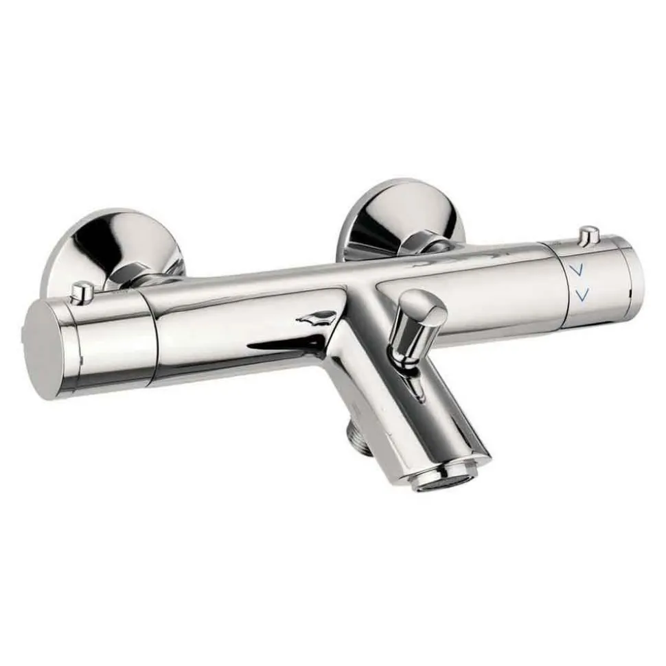 Crosswater Kai Exposed Thermostatic Bath Shower Mixer with Integrated Spout