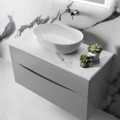Crosswater Kai Lever 2 Hole Wall Mounted Basin Mixer Set