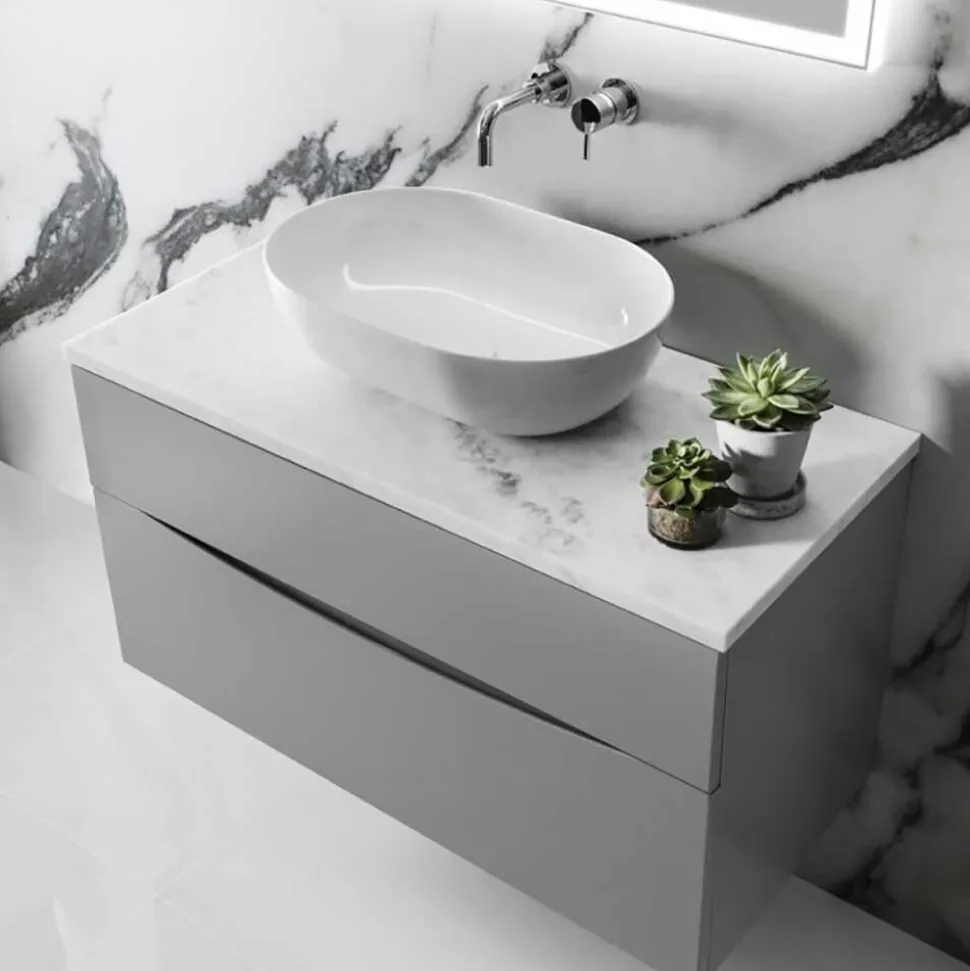 Crosswater Kai Lever 2 Hole Wall Mounted Basin Mixer Set