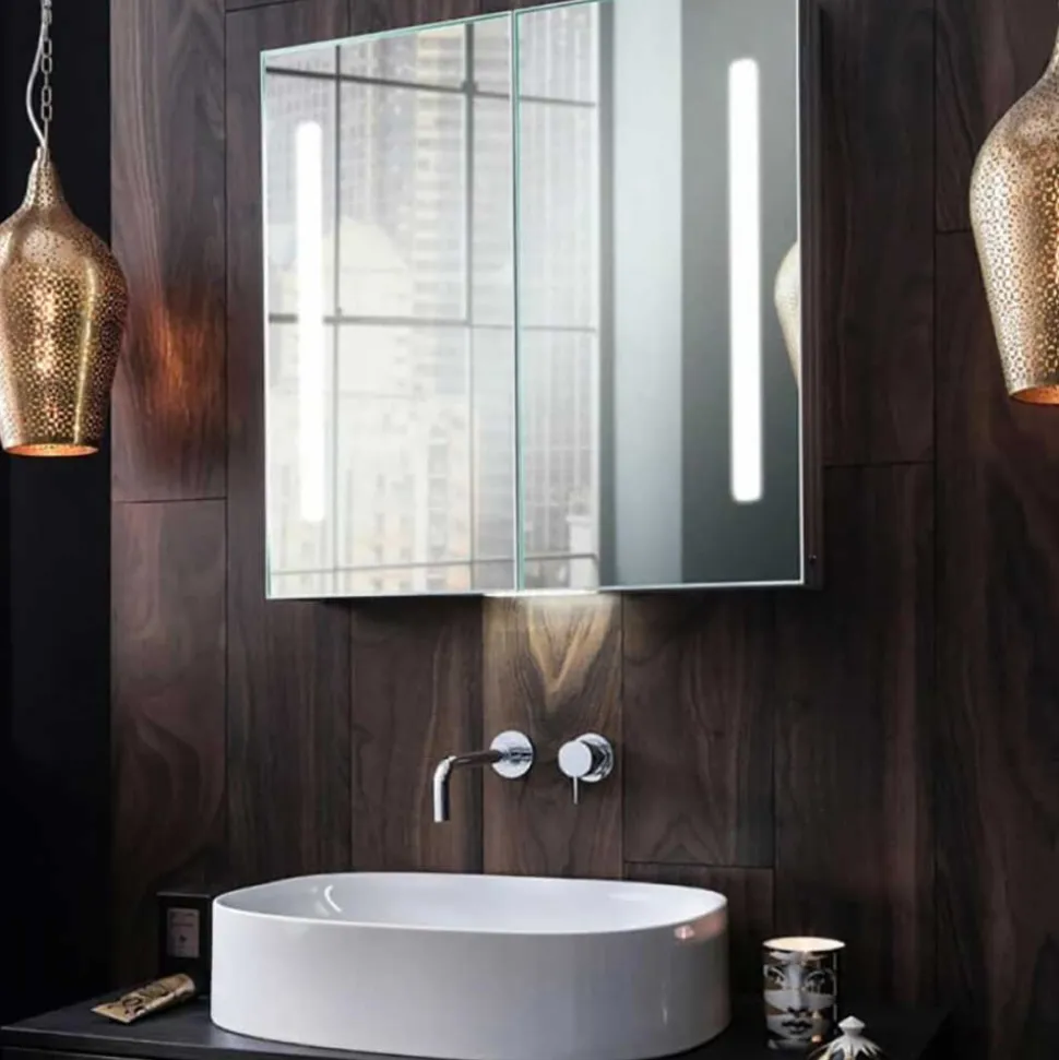 Crosswater Kai Lever 2 Hole Wall Mounted Basin Mixer Set