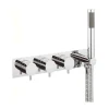 Crosswater Kai Lever 2 Outlet Concealed Thermostatic Shower Valve with Handset Kit