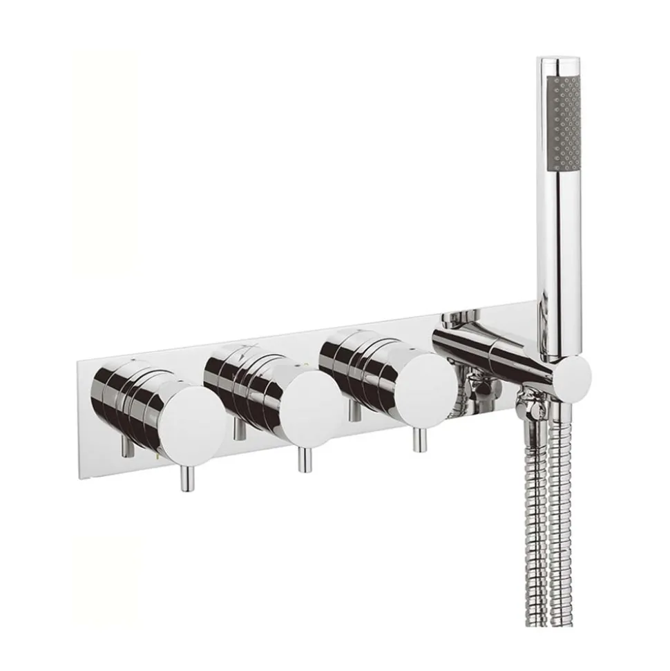 Crosswater Kai Lever 2 Outlet Concealed Thermostatic Shower Valve with Handset Kit