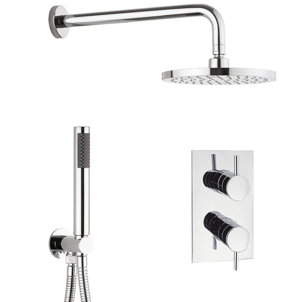 Crosswater Kai 2 Outlet 2 Handle Shower Bundle - Chrome