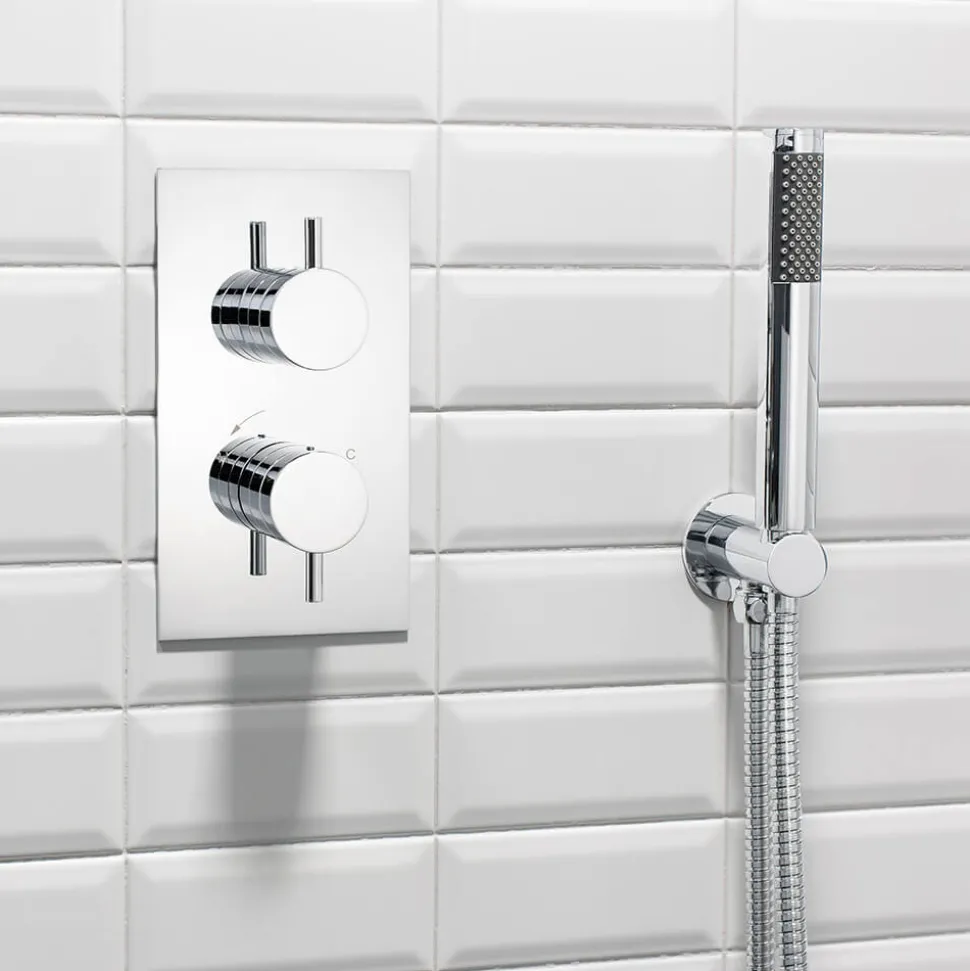 Crosswater Kai 2 Outlet 2 Handle Shower Bundle - Chrome