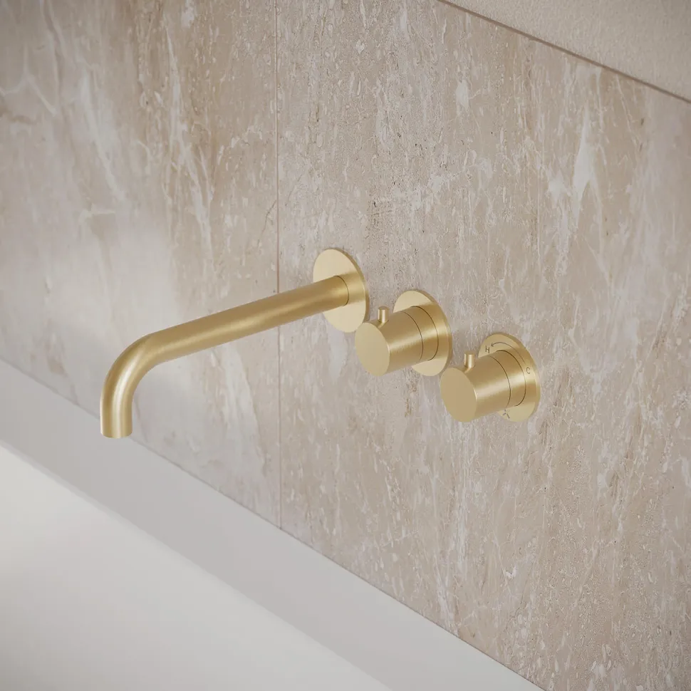Crosswater Module 3 Outlet 2 Handle Concealed Thermostatic Shower Valve & Bath Spout