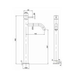 Crosswater MPRO Basin Tall Mixer Tap