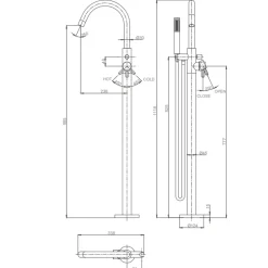 Crosswater MPRO Floorstanding Bath and Shower Mixer Tap