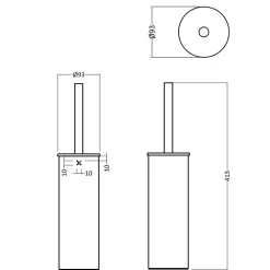 Crosswater MPRO Freestanding Toilet Brush Holder