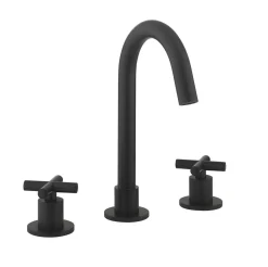 Crosswater MPRO 3 Hole Basin Mixer Tap with Crosshead Handles