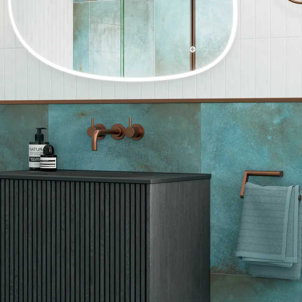 Crosswater MPRO 3 Hole Wall Mounted Basin Mixer Tap