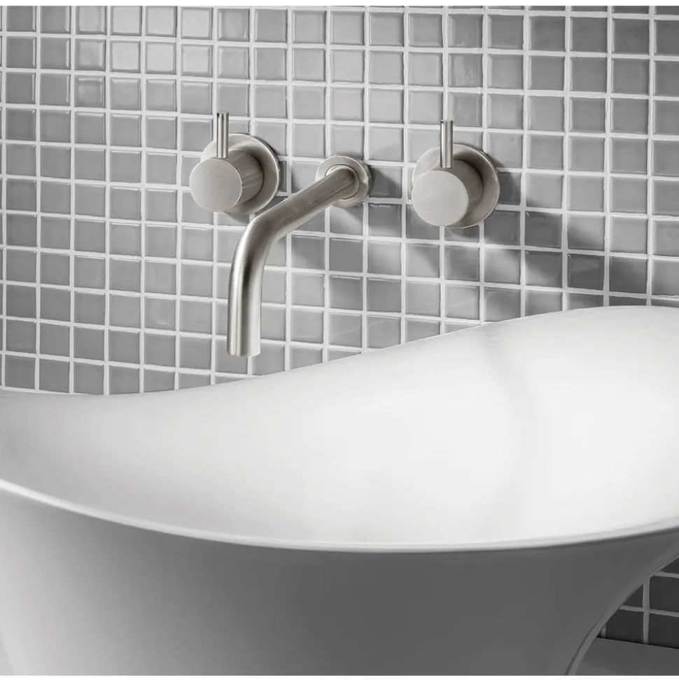 Crosswater MPRO 3 Hole Wall Mounted Basin Mixer Tap