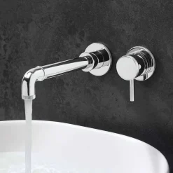 Crosswater MPRO Industrial 2 Hole Wall Mounted Basin Mixer Tap