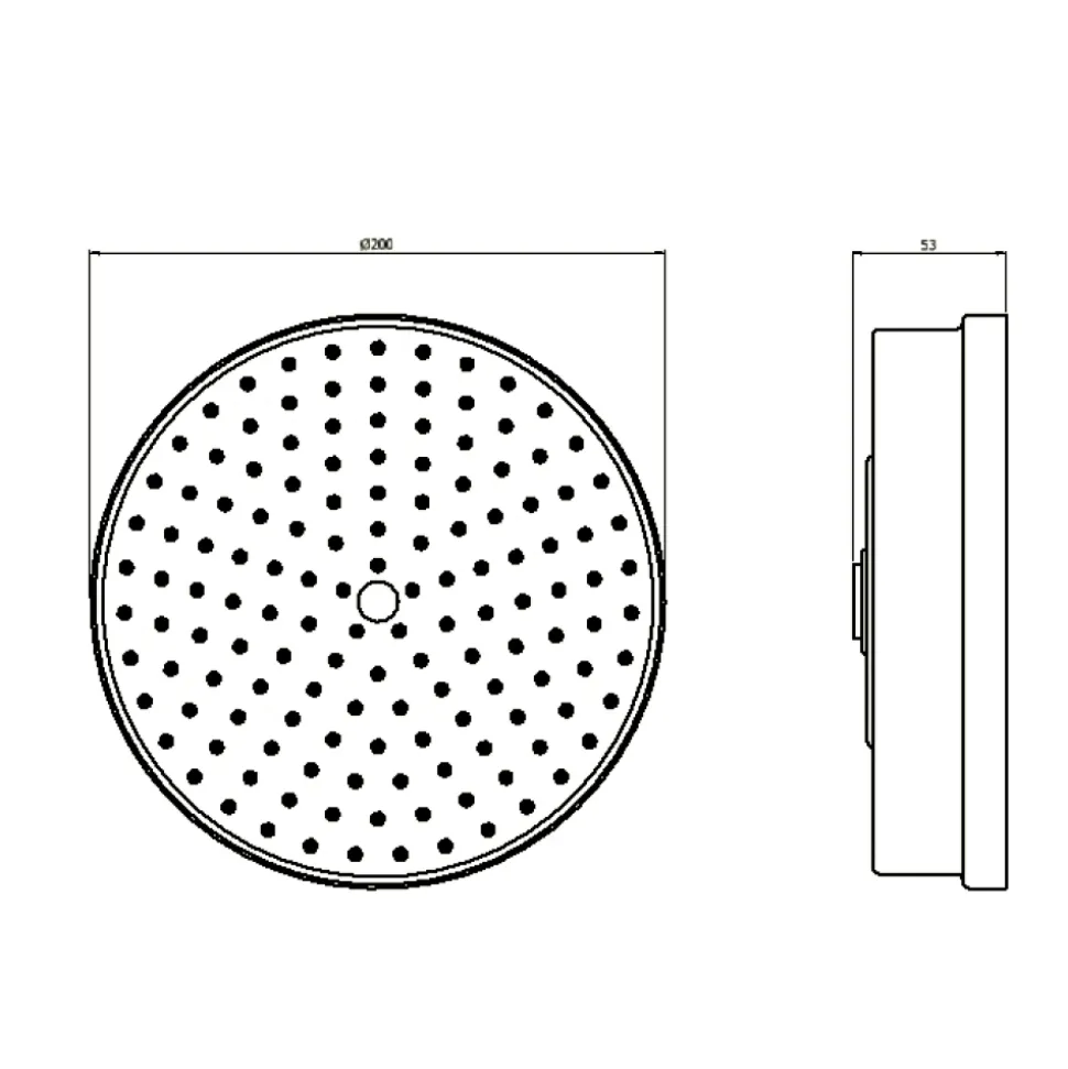 Crosswater MPRO Industrial 8 Inch Easy Clean Shower Head