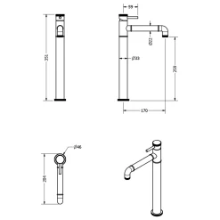 Crosswater MPRO Industrial Tall Basin Mixer Tap