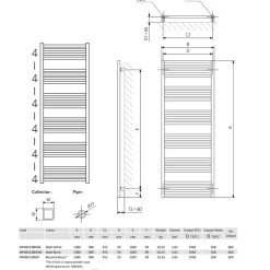 Crosswater MPRO Matt Black Heated Towel Rail