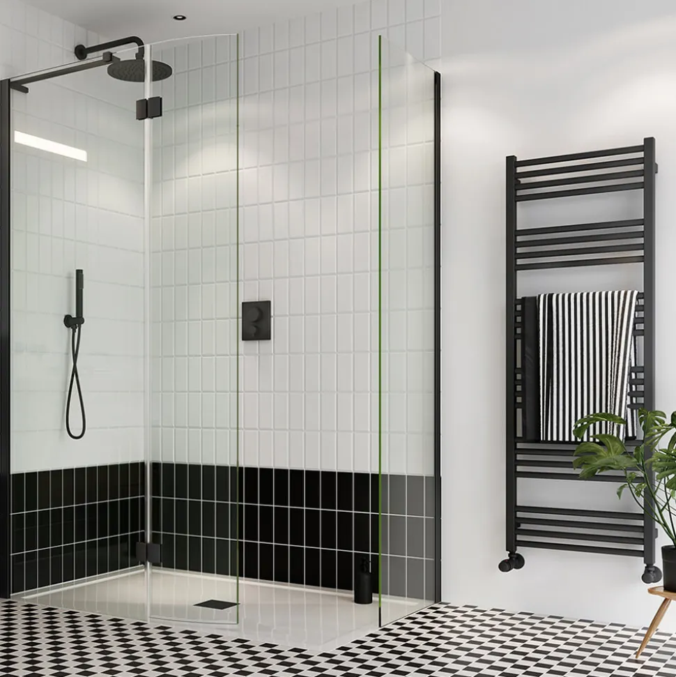 Crosswater MPRO Matt Black Heated Towel Rail