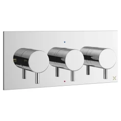 Crosswater MPRO 2 Outlet Concealed Thermostatic Shower Valve (3 Handles)