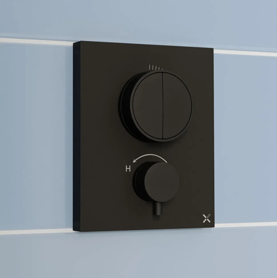 Crosswater MPRO Push 2 Outlet Concealed Valve with Crossbox Technology