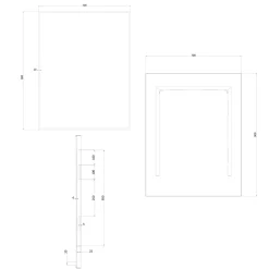 Crosswater MPRO Rectangular Framed Mirror with Demister Pad