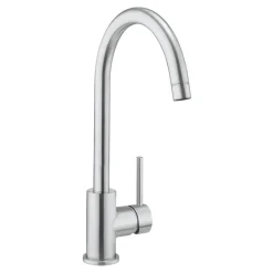 Crosswater MPRO Single Lever Mono Kitchen Mixer Tap - Brushed Stainless Steel