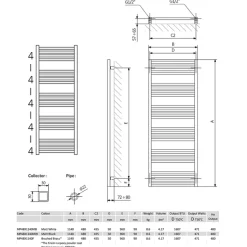 Crosswater MPRO Slate Heated Towel Rail