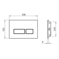 Crosswater MPRO Stainless Steel Flush Plate