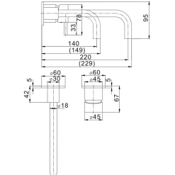 Crosswater MPRO Wall Mounted Basin Mixer Tap