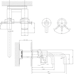 Crosswater MPRO Wall Mounted Basin Mixer Tap