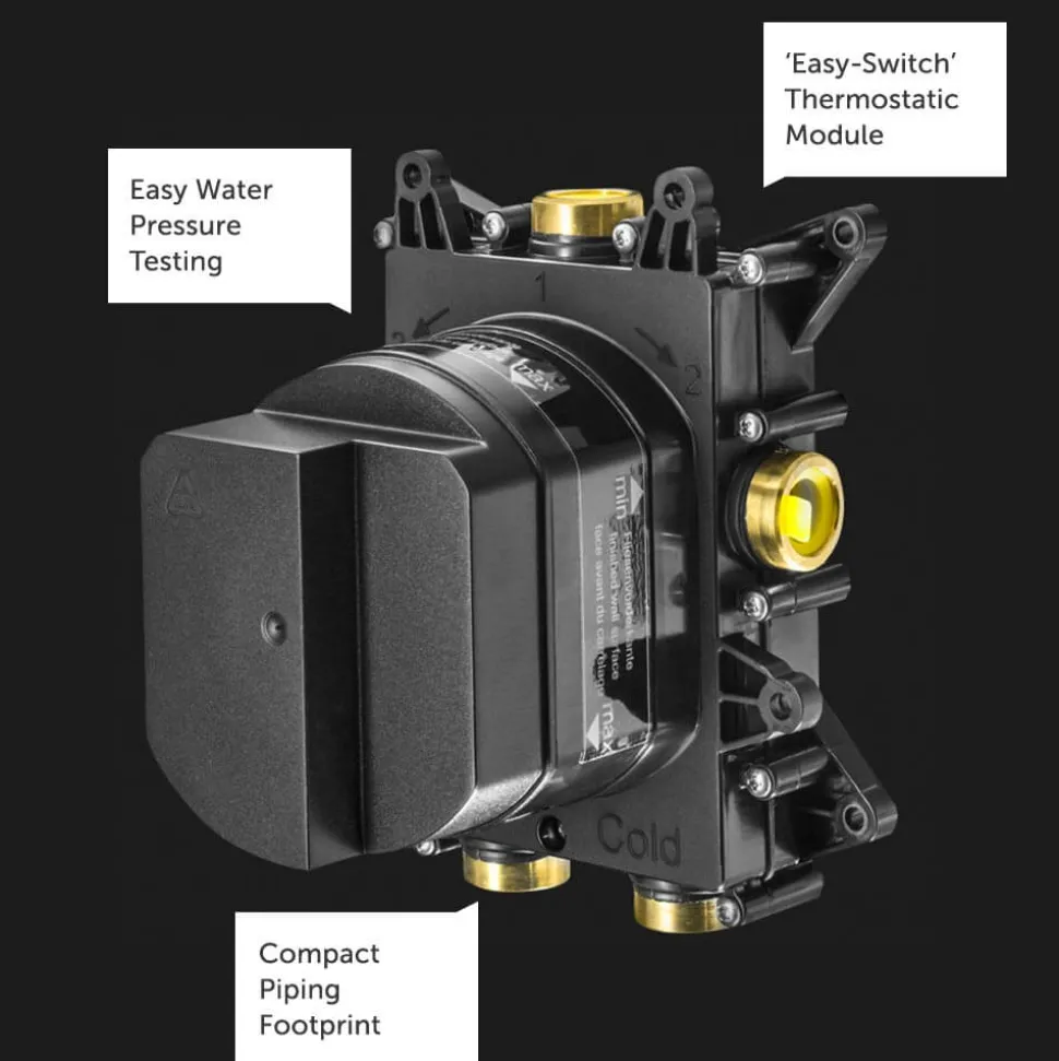 Crosswater 3ONE6 Stainless Steel 3 Outlet Concealed Shower Valve with Crossbox Technology