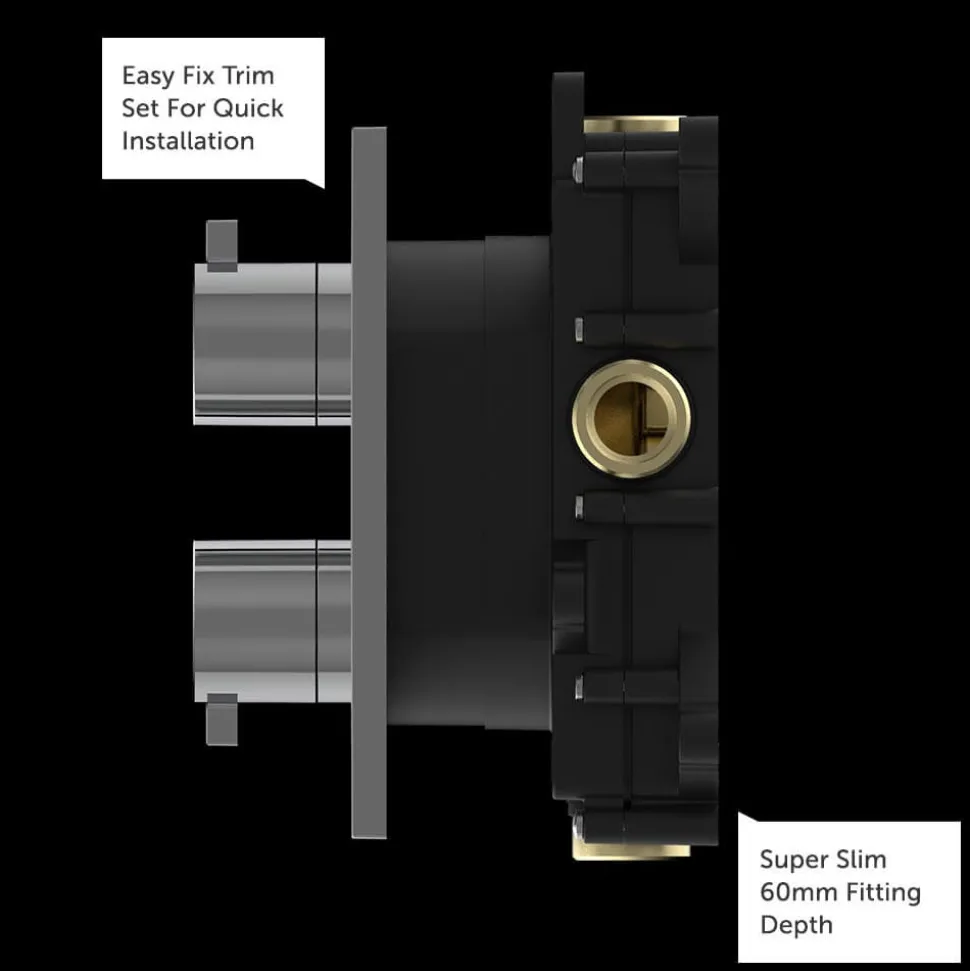 Crosswater 3ONE6 Stainless Steel 3 Outlet Concealed Shower Valve with Crossbox Technology