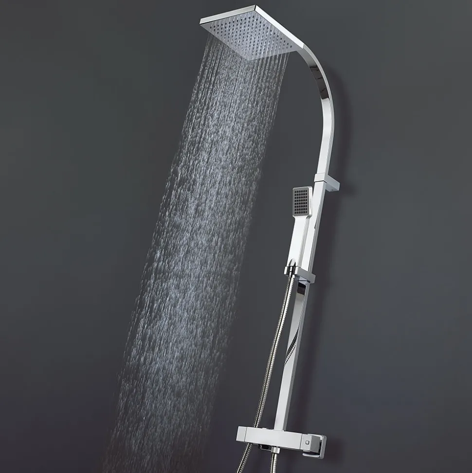 Crosswater Planet Thermostatic Exposed Shower Kit with Fixed Head & Shower Handset