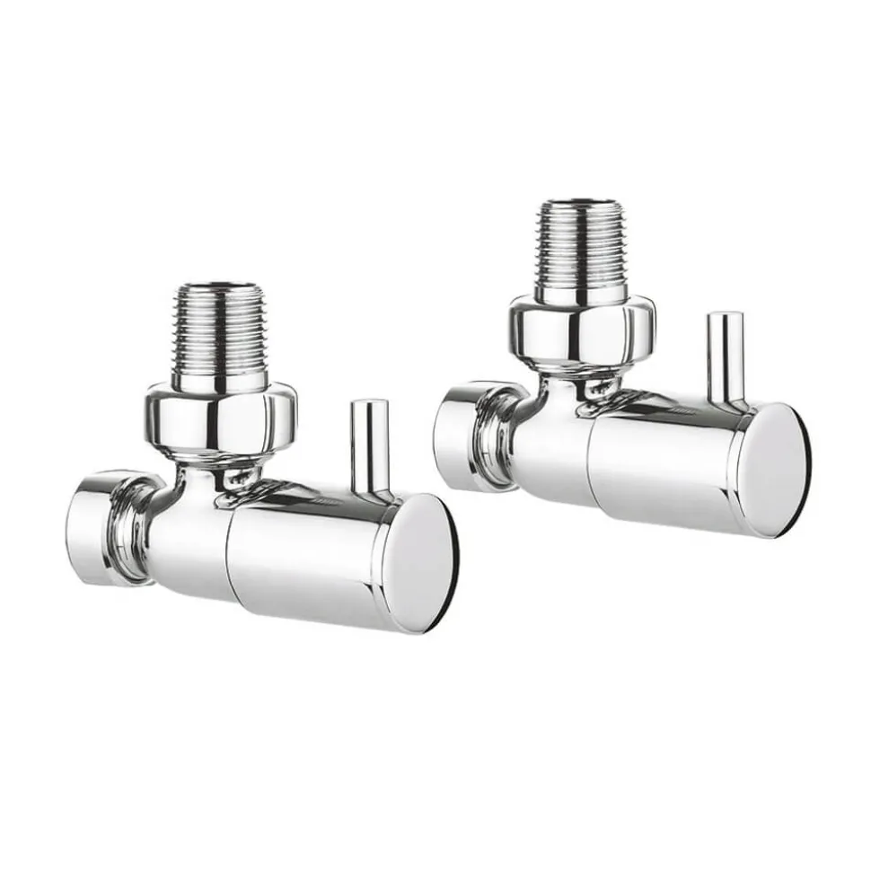 Crosswater Round Angled Radiator Valves