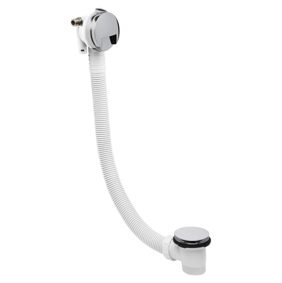 Crosswater Slimline Overflow Bath Filler with Click Clack Waste
