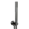 Crosswater Union Shower Handset with Wall Outlet and Hose - Brushed Black Chrome